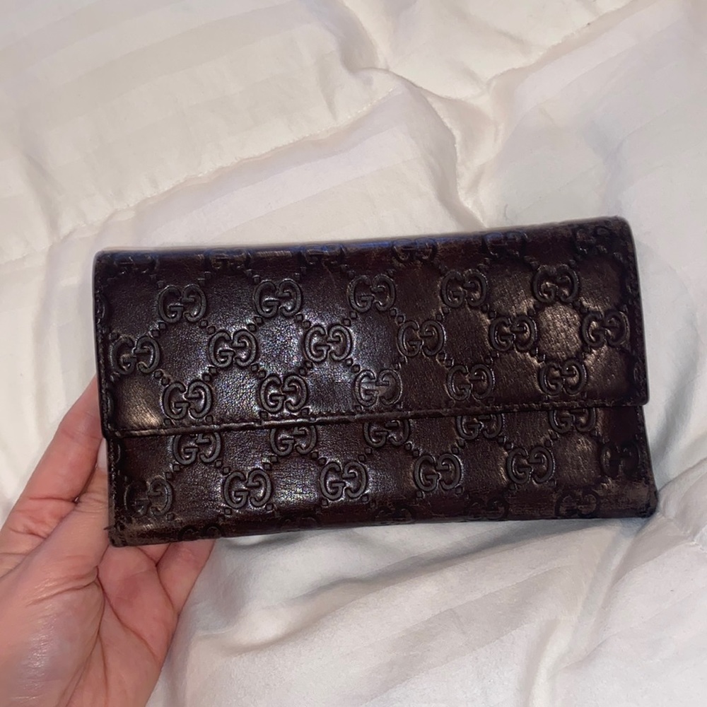 Brown leather Gucci wallet